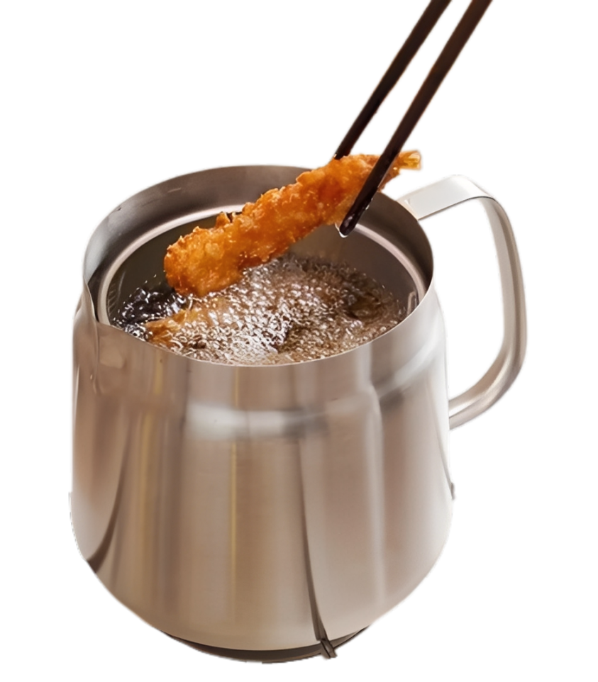 Stainless Steel Oil Pot with Strainer and Frying Basket