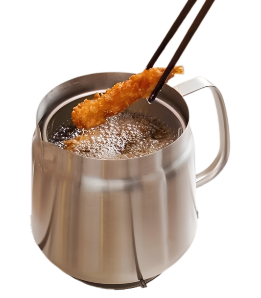 Stainless Steel Oil Pot with Strainer and Frying Basket