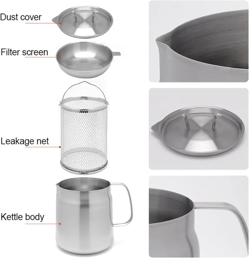 Stainless Steel Oil Pot with Strainer and Frying Basket